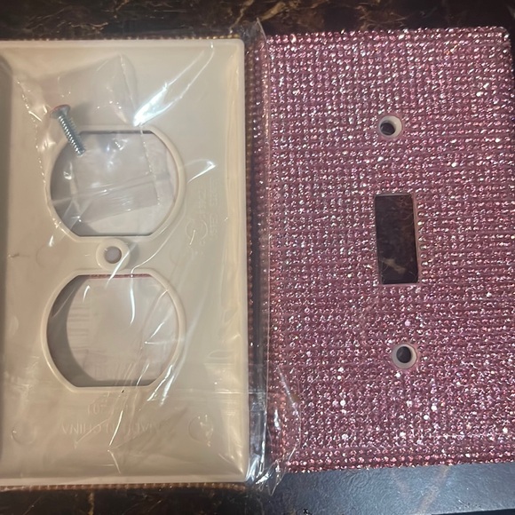 Pink Rhinestone Light Switch & Outlet Covers - Picture 2 of 2